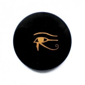  Shungite round plate with a magnet "Eye Of Horus", fig. - Shungite.com 